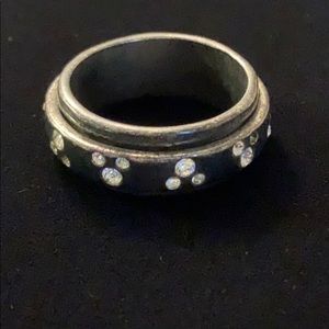 Disney Mickey Spinner Ring Sz 9/10 Silvertone